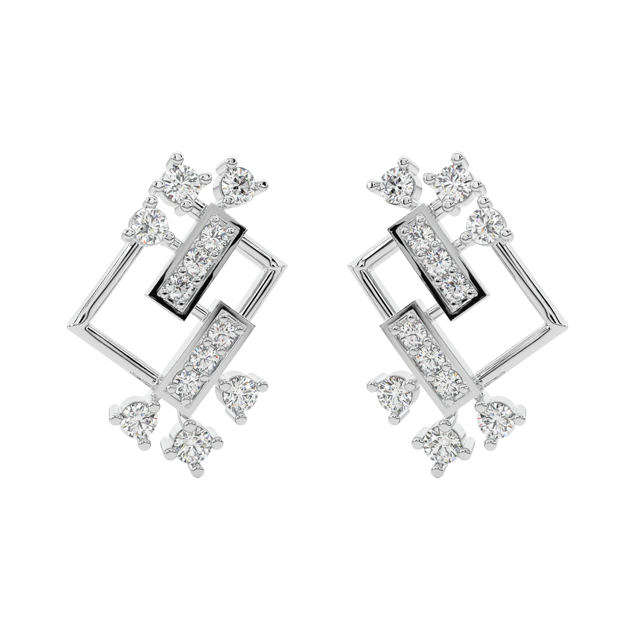 Emory Round Diamond Stud Earrings